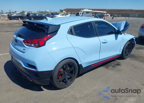 2022 Hyundai Veloster N from USA, damaged, VIN KMHT36AH0NU015525